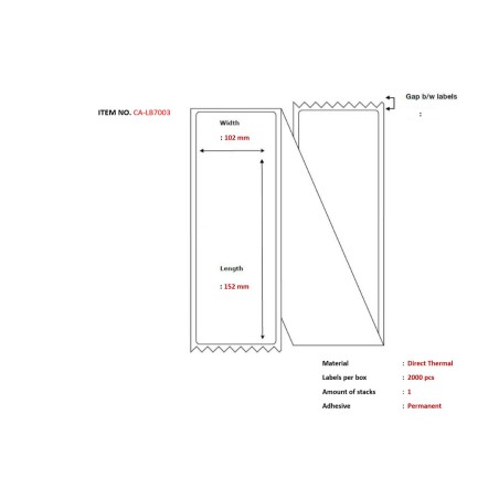 High-Quality Capture Ship Label 102x152mm - Model CA-LB7003